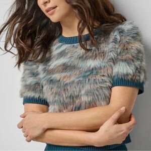 LILLA P Short Sleeve Brushed Crewneck